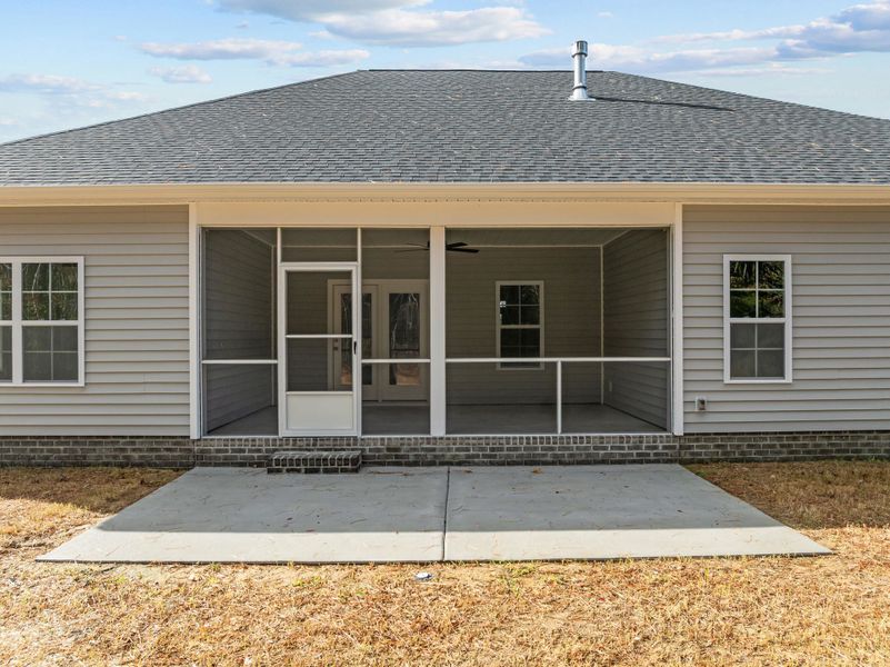 Exterior details and patio area of a home in The Preserve at Langston, Winterville (Image 27). Exterior details and patio area of a home in The Preserve at Langston, Winterville (Image 27).