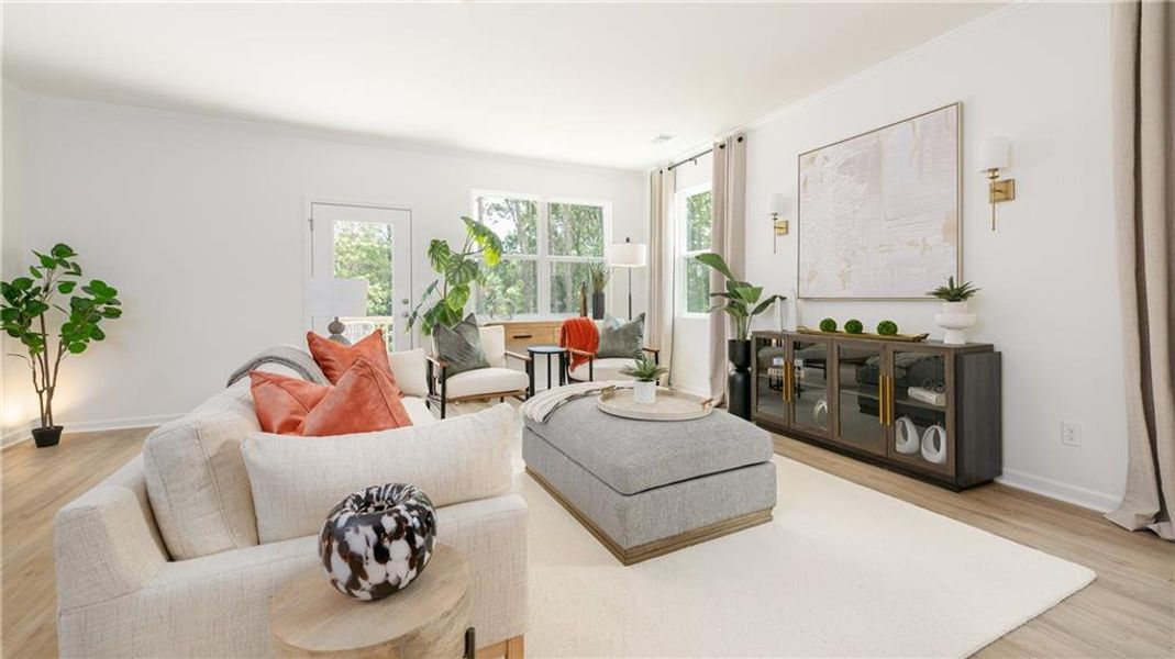 Furnished interior view inside a new home in Towns at Monroe, Atlanta (Image 7).
