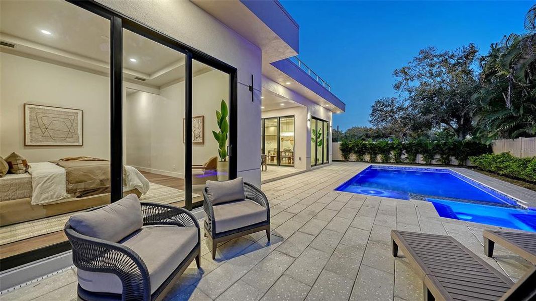 Exterior details and patio area of a home in , Sarasota (Image 38).