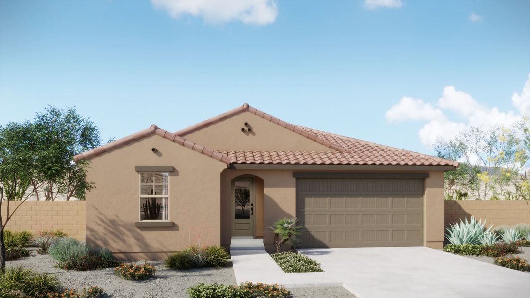 Representative exterior photo of a completed home built from the Alice by Mattamy Homes in Covena Pointe, Tucson, AZ (Image 4).