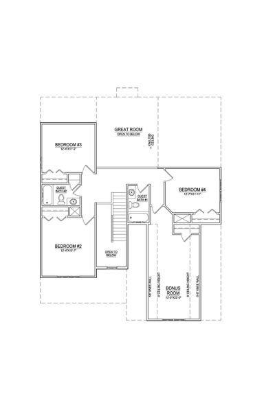 2D floor plan layout of this home in Arbor Hills South II, Greenville, NC (Image 6).