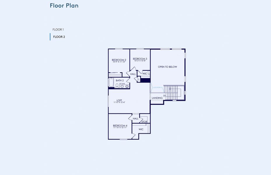 2D floor plan layout of this home in Soleo, San Tan Valley, AZ (Image 4).