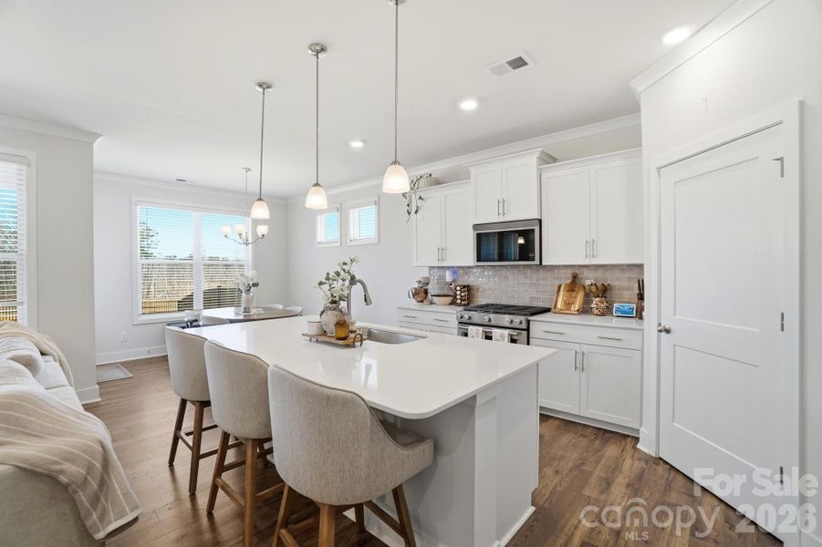 Large kitchen island with sink