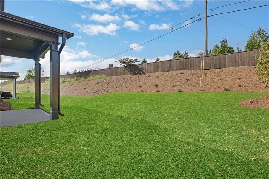 Exterior details and patio area of a home in The Paddocks at Doc Hughes, Buford (Image 3).