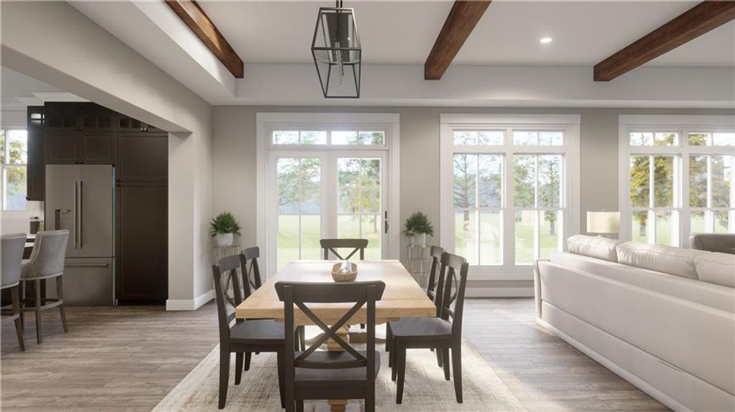 Furnished interior view inside a new home in , Ellijay (Image 9).