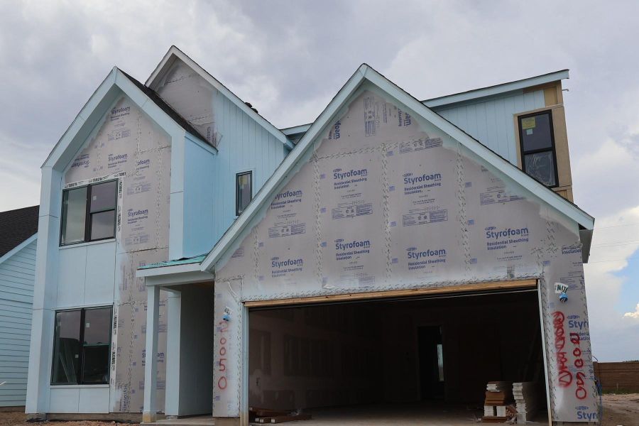 In-progress construction of a new home in Bridgeland Central: Emerald Heights - Enclave Collection, Cypress, TX (Image 6).