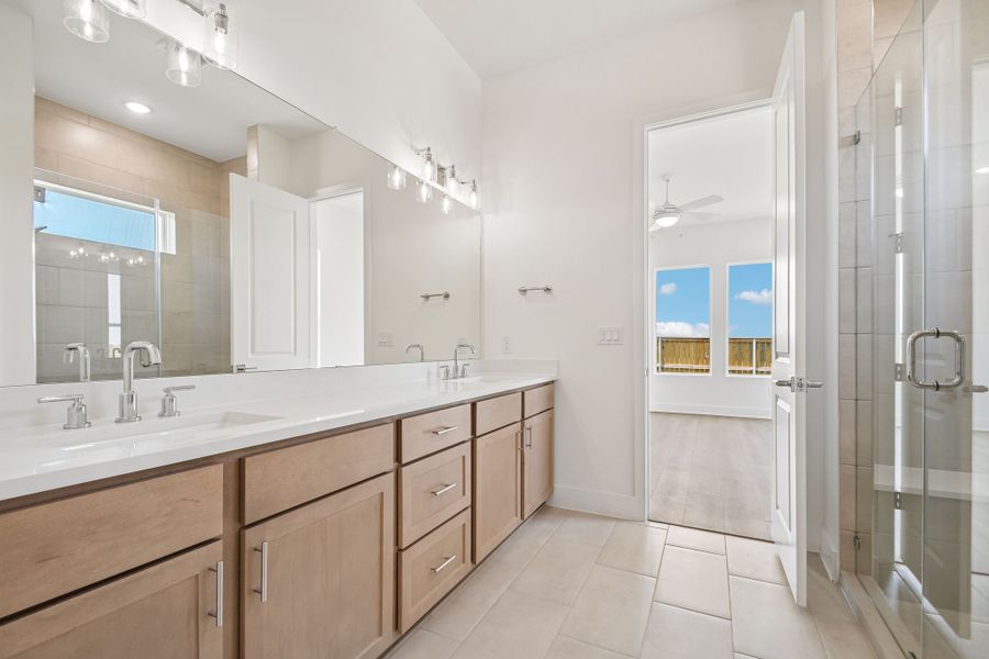 Furnished interior view inside a new home in Freedom at Anthem, Kyle (Image 8).