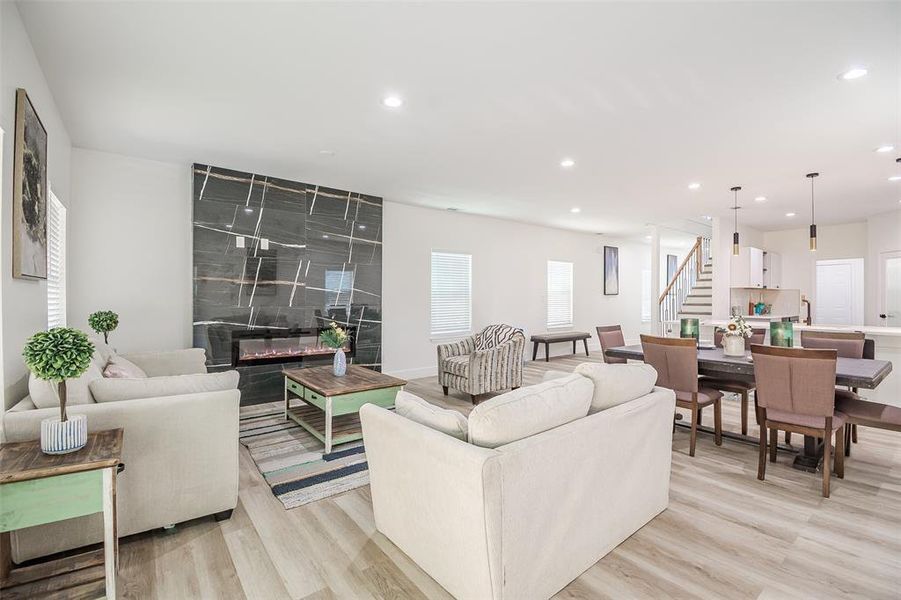 Furnished interior view inside a new home in , Dallas (Image 14).