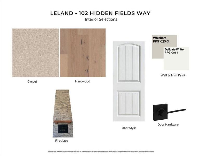 Sample of building materials used in homes in Hidden Fields, Hoschton (Image 4).