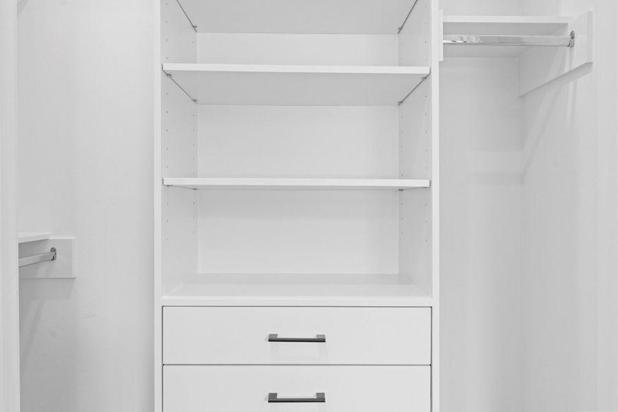 Custom shelving and thoughtful closet design — even storage feels elevated here. Custom shelving and thoughtful closet design — even storage feels elevated here.