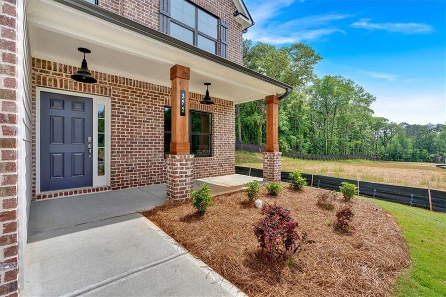 Exterior details and patio area of a home in The Overlook at Factory Shoals, Mableton (Image 18).