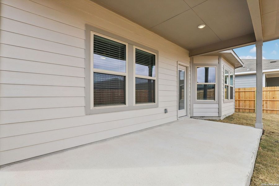 Exterior details and patio area of a home in Catalina, Converse (Image 25).