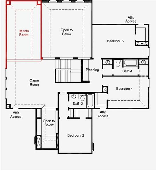 2304 Hawk Meadow Court Humble floorplan as built 2nd floor