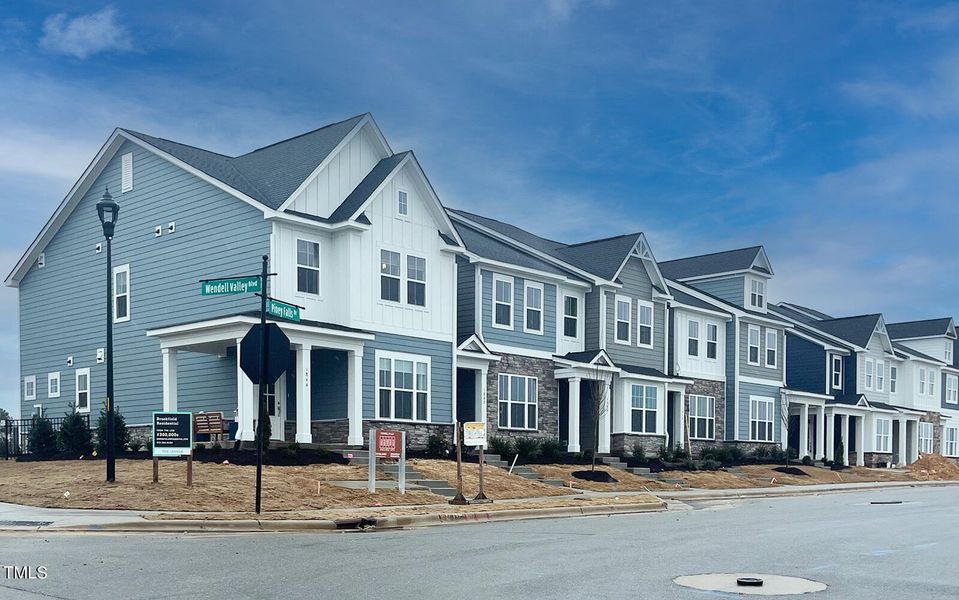 Townhome-Streetscape-Wendell-Falls