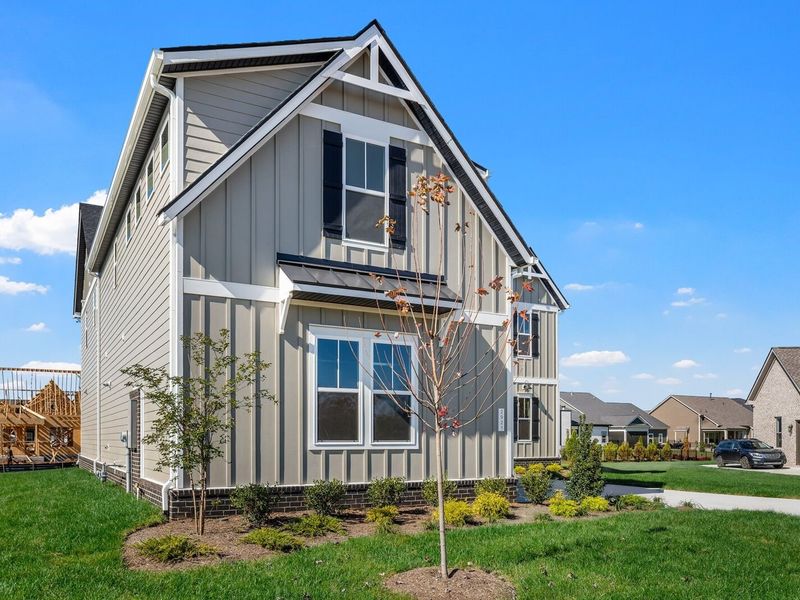 Front exterior of a new home in Shelton Square, Murfreesboro, TN, highlighting curb appeal (Image 29).