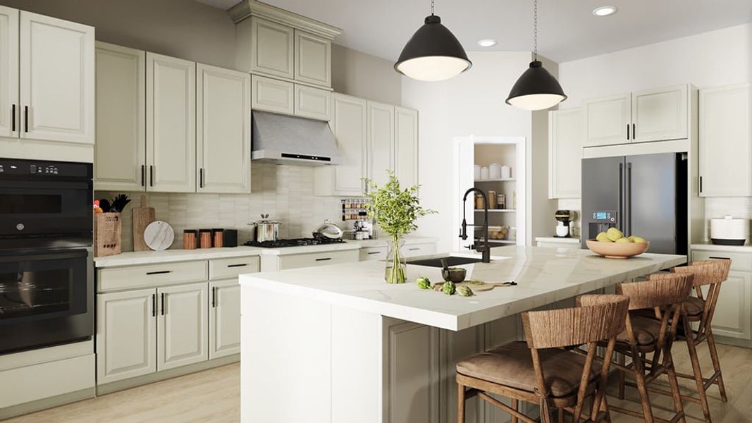 Representative furnished interior of a home built from the Genoa by Taylor Morrison in Esplanade at McKinnon Groves, Winter Garden (Image 3).