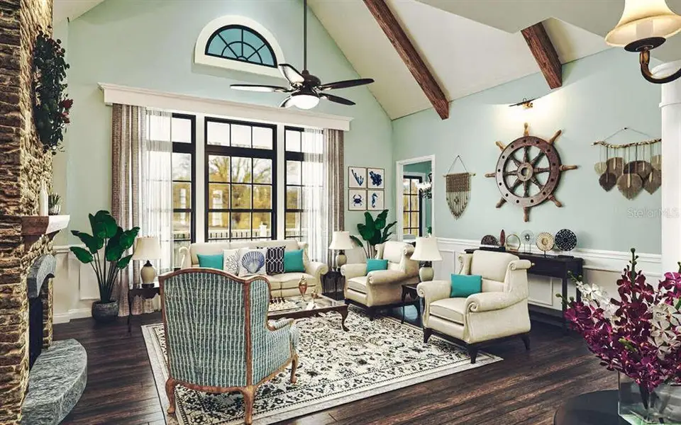 Furnished interior view inside a new home in , Dade City (Image 3).