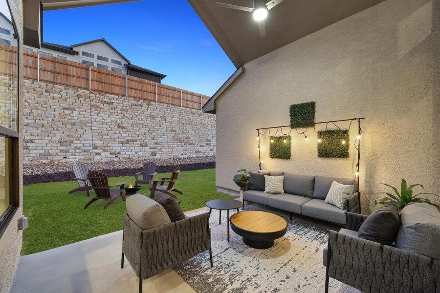 Exterior details and patio area of a home in Sweetwater, Austin (Image 3).
