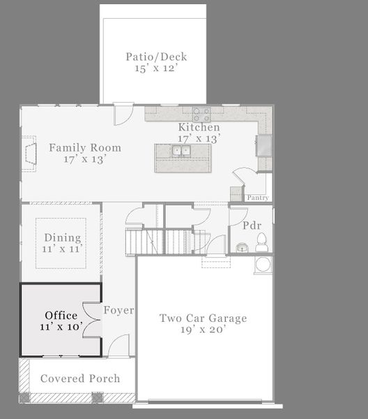 Craftsman First Floor Optional French Doors