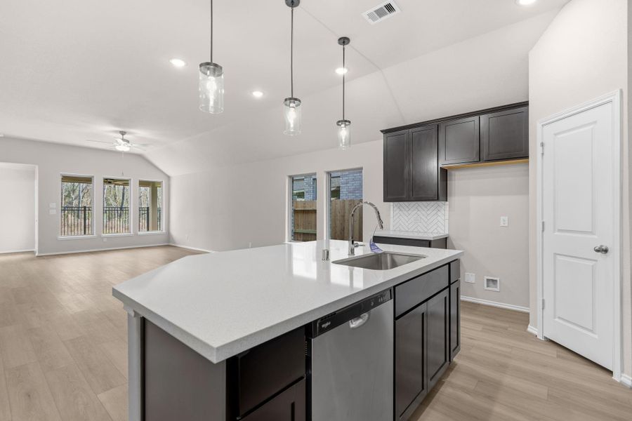 Furnished interior view inside a new home in Grand Central Park, Conroe (Image 7).