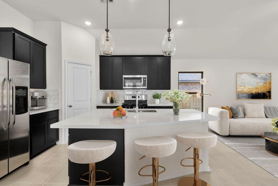 Furnished interior view inside a new home in Grand Central Park, Conroe (Image 11).