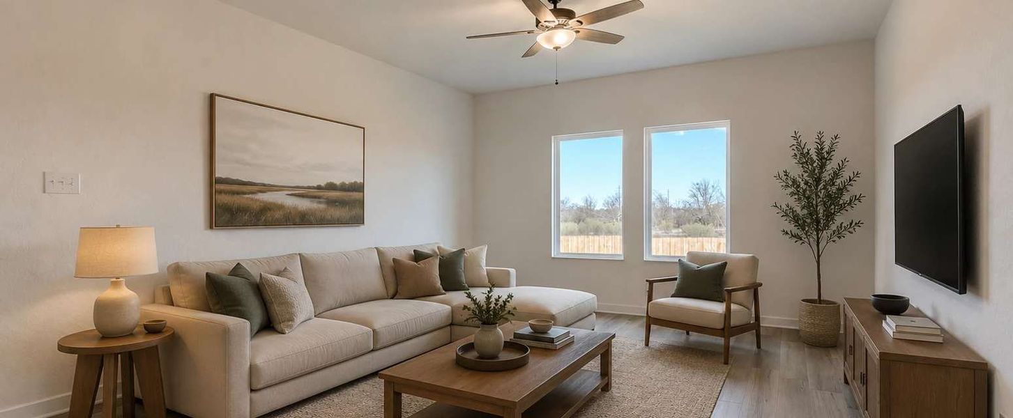 Representative furnished interior of a home built from the Hayes by Ashton Woods in Hennersby Hollow, San Antonio (Image 5).