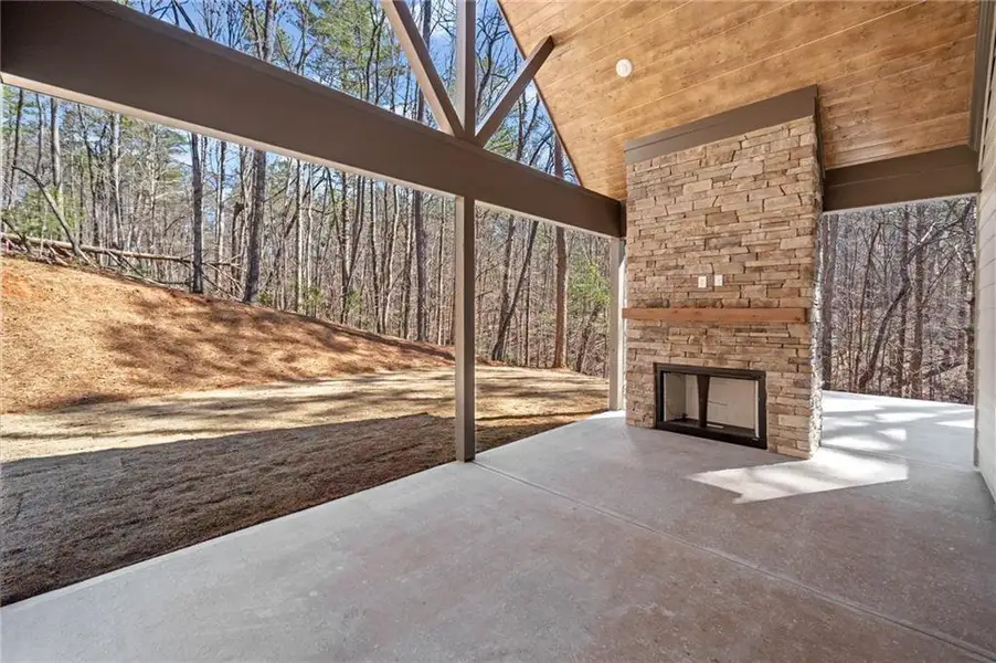 Exterior details and patio area of a home in , Ellijay (Image 4).