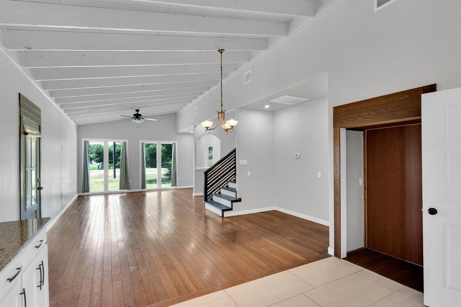 Open living, dining, kitchen area or greatroom