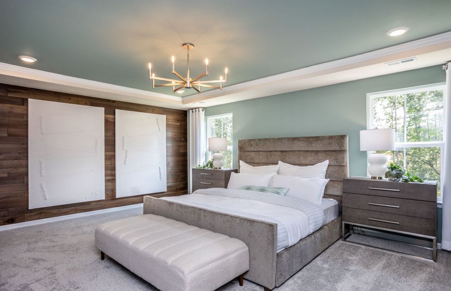 Furnished interior view inside a new home in Exchange at 401, Raleigh (Image 5).