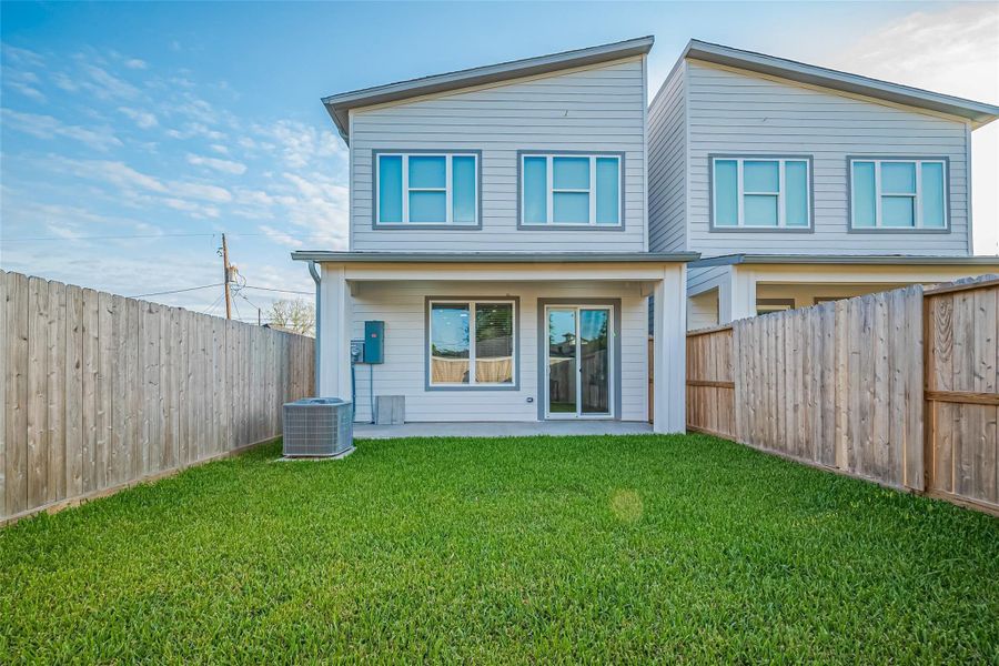 Exterior details and patio area of a home in , Houston (Image 3).
