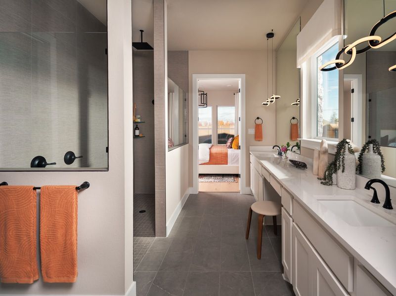 Representative furnished interior of a home built from the McKinley 4229 by GFO Home in Bluffview Reserve, Leander (Image 9).