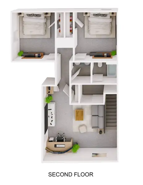 2D floor plan layout for the Ozark by D.R. Horton in Brookwater, Texas City, TX (Image 2). 2D floor plan layout for the Ozark by D.R. Horton in Brookwater, Texas City, TX (Image 2).