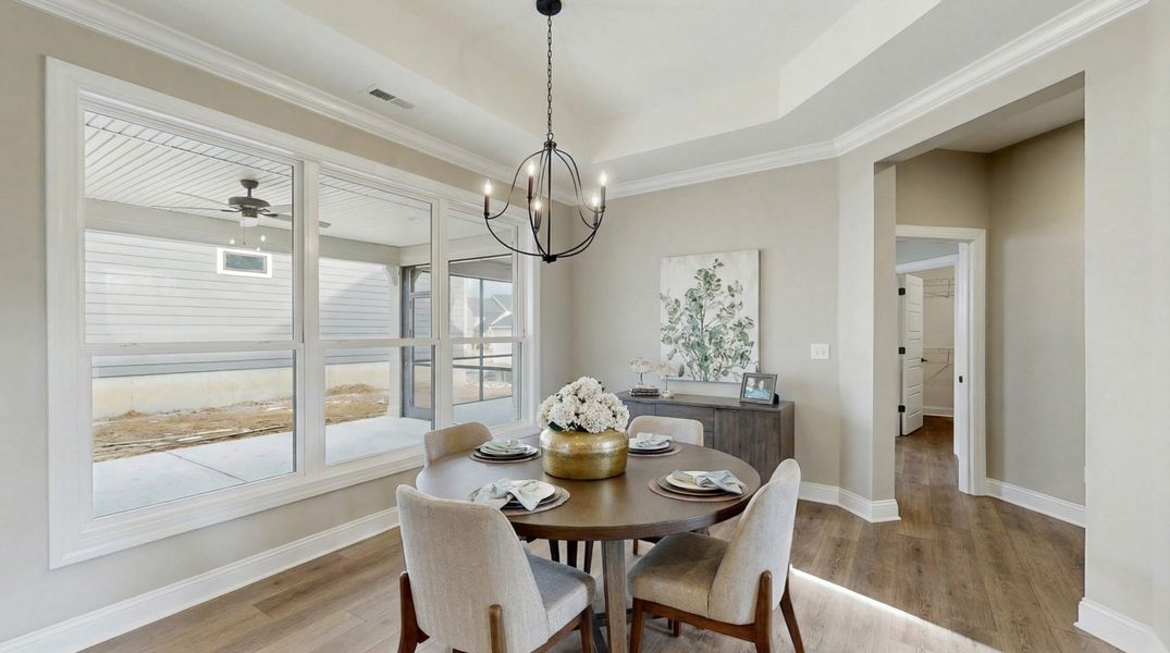 Representative furnished interior of a home built from the Portico by Perfection Builders in The Courtyards at Curry Farms, Louisville (Image 7).