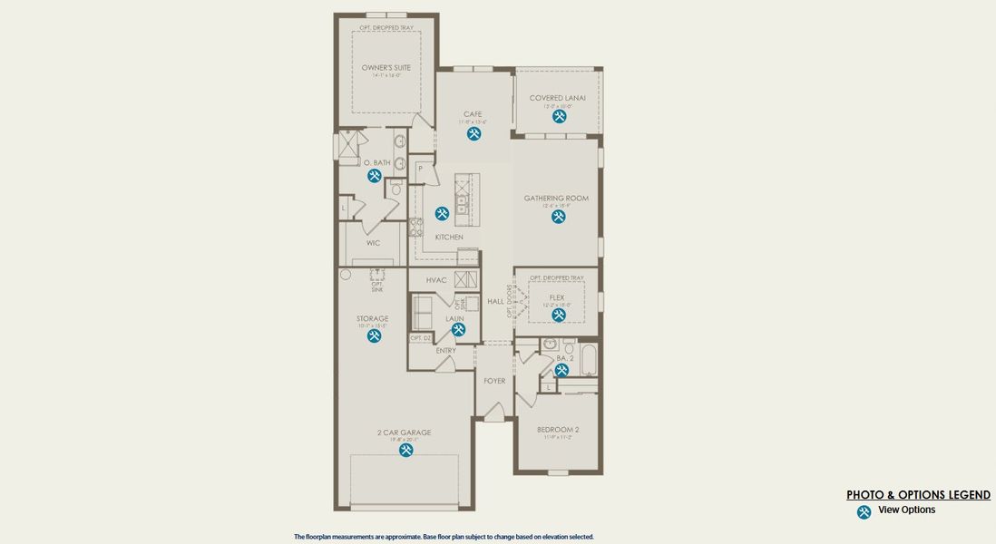 2D floor plan layout for the Mystique by DiVosta in Emerson Oaks, Vero Beach, FL (Image 4).