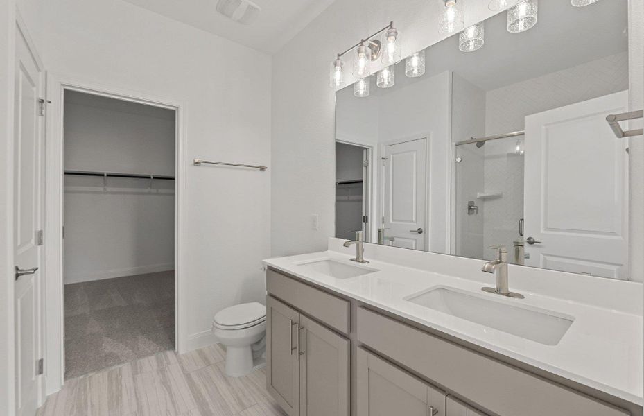 Furnished interior view inside a new home in Patterson Ranch, Georgetown (Image 9). Furnished interior view inside a new home in Patterson Ranch, Georgetown (Image 9).