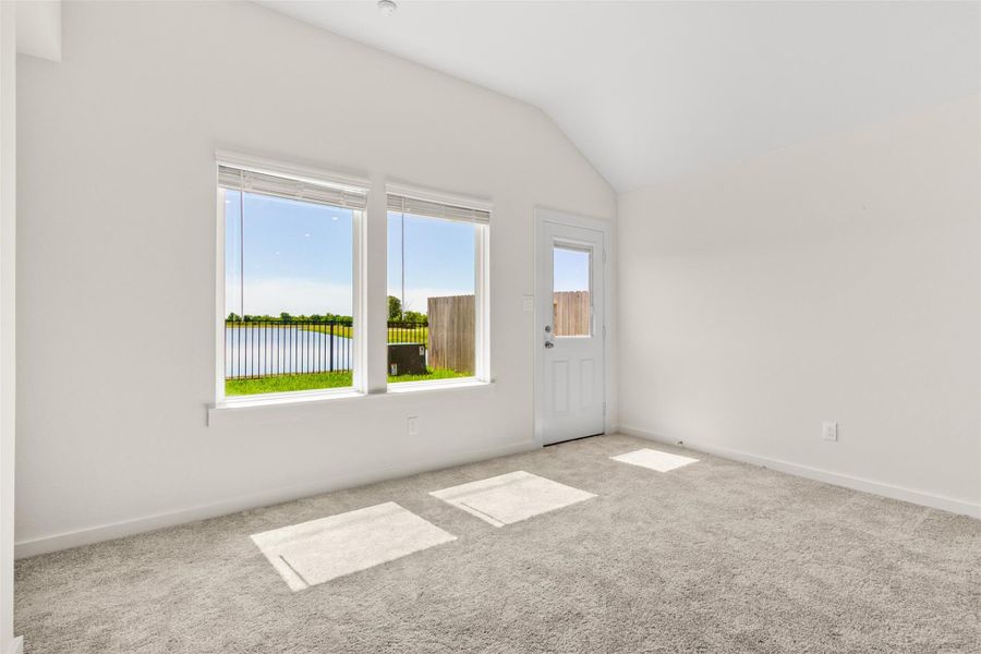 Enjoy large windows to soak in lake view.