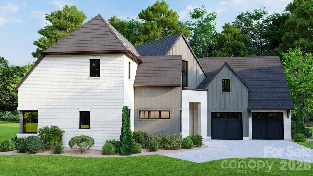 Front exterior of a new home in , Charlotte, NC, highlighting curb appeal (Image 5).