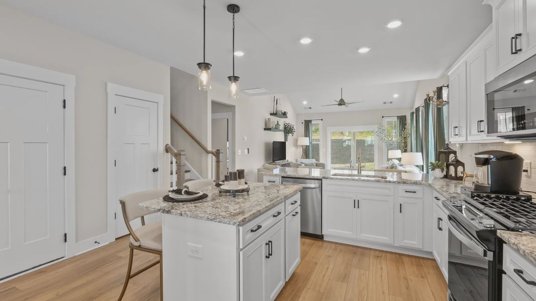 Representative furnished interior of a home built from the Finley by DRB Homes in Magnolia Park, Woodruff (Image 6). Representative furnished interior of a home built from the Finley by DRB Homes in Magnolia Park, Woodruff (Image 6).