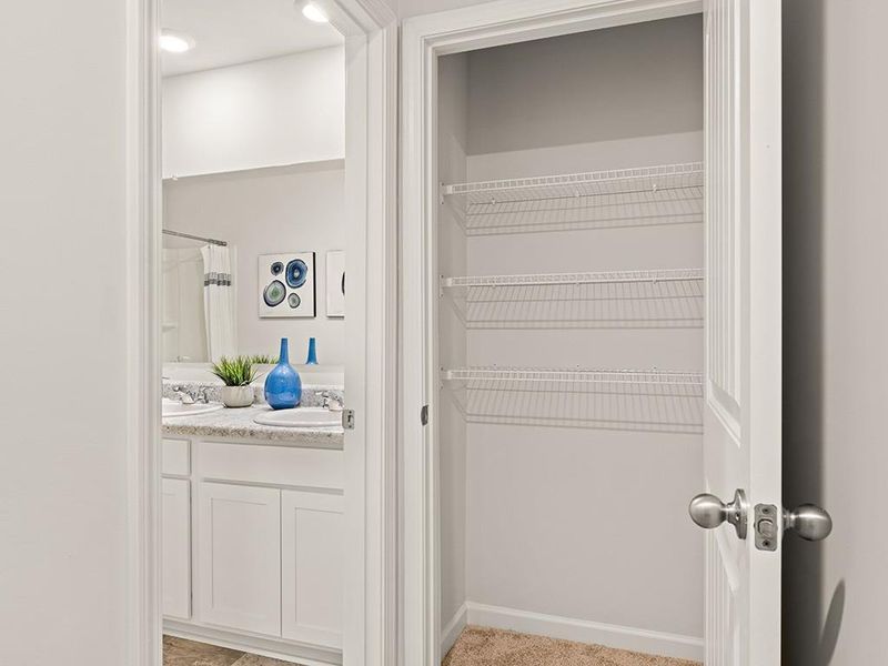 Furnished interior view inside a new home in Oaks at Cedar Grove, Fairburn (Image 26).