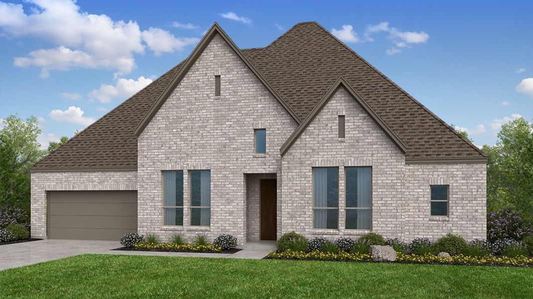 Representative exterior photo of a completed home built from the Cypress by Taylor Morrison in The Ridge at Northlake 70s, Northlake, TX (Image 14). Representative exterior photo of a completed home built from the Cypress by Taylor Morrison in The Ridge at Northlake 70s, Northlake, TX (Image 14).