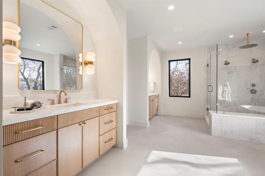 Furnished interior view inside a new home in , Dallas (Image 27).