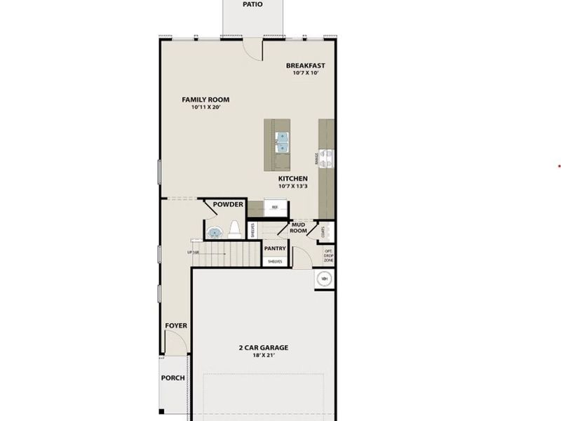 2D floor plan layout of this home in Lake Park Villas, Wylie, TX (Image 3).