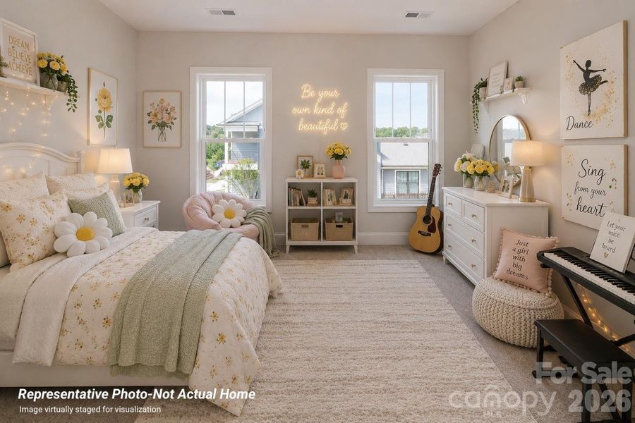 Bedroom 2 - Virtually Staged