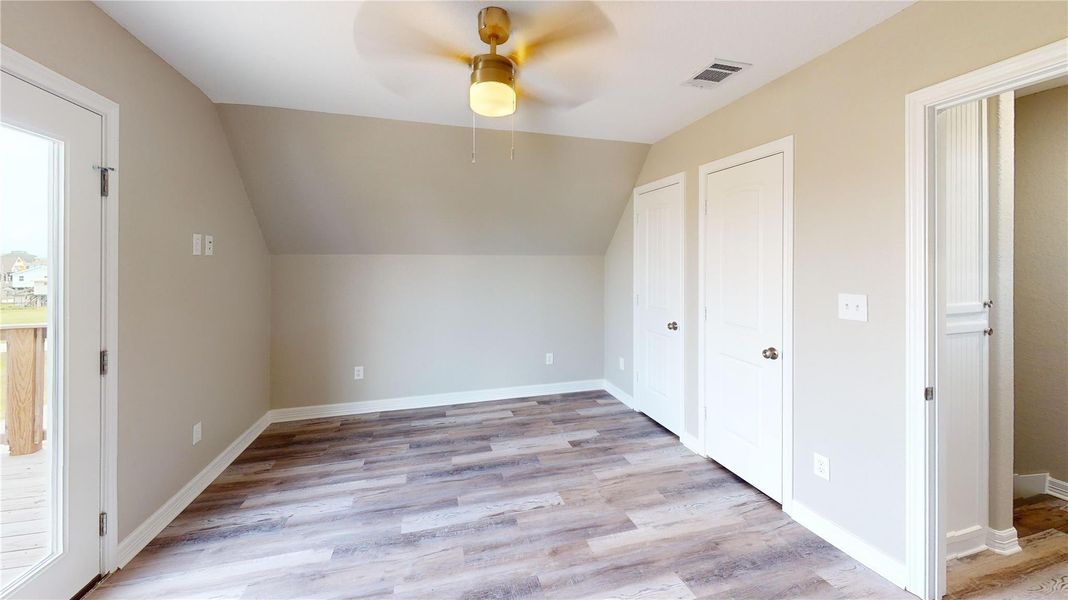 Upstairs Bedroom #3 with Private Balcony Access Upstairs Bedroom #3 with Private Balcony Access