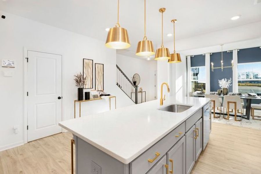 Representative furnished interior of a home built from the Miles II by True Homes in Colvin Park, Rock Hill (Image 7).