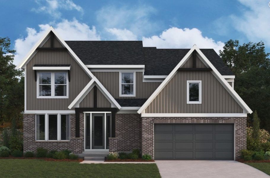 Representative exterior photo of a completed home built from the Clay by Fischer Homes in Woodberry, Canton, GA (Image 2).