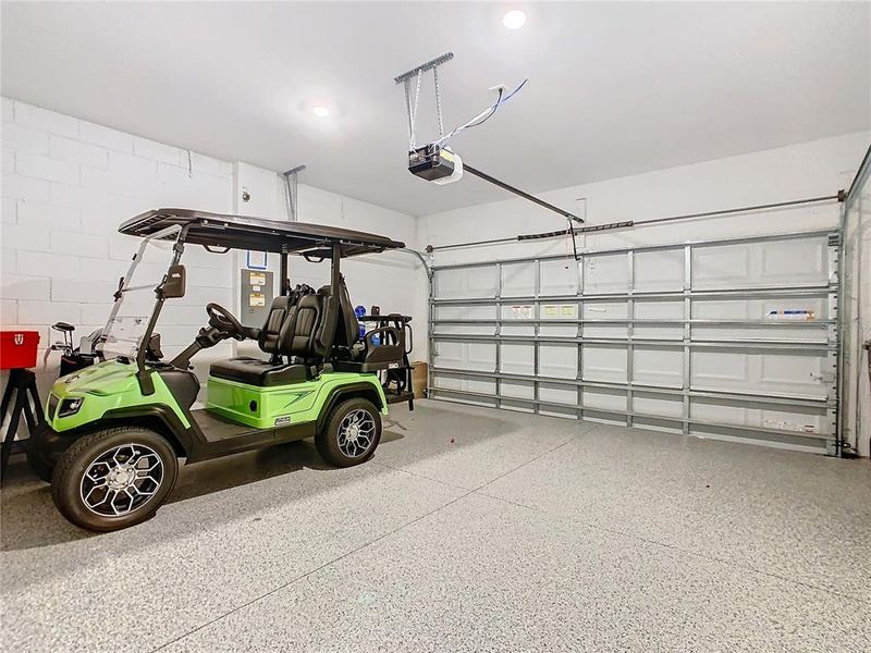 Two Car Garage with Epoxy Floor