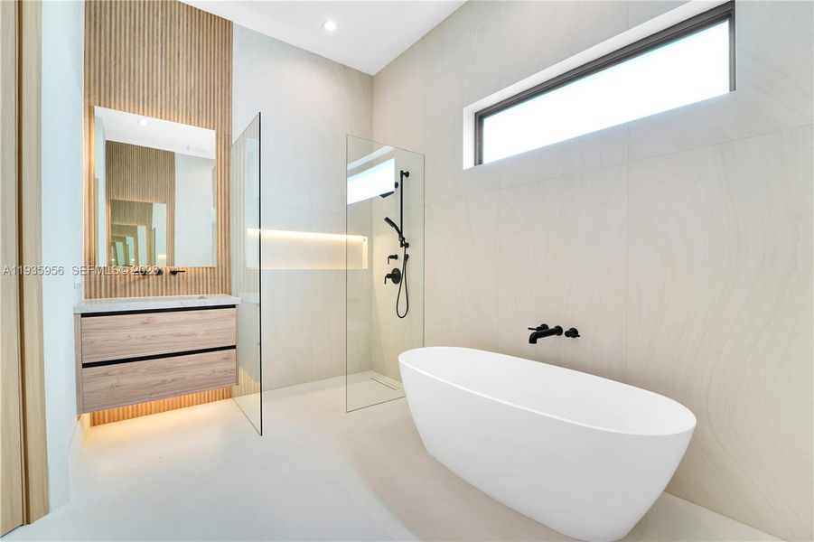 Furnished interior view inside a new home in , Miami (Image 21).