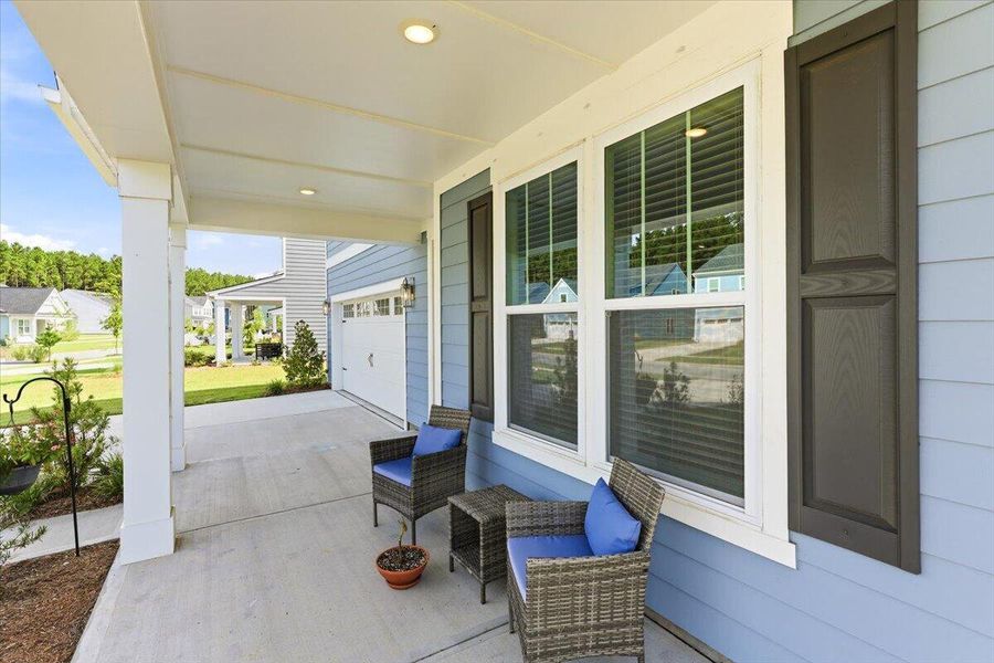 Exterior details and patio area of a home in Homecoming, Ravenel (Image 31). Exterior details and patio area of a home in Homecoming, Ravenel (Image 31).