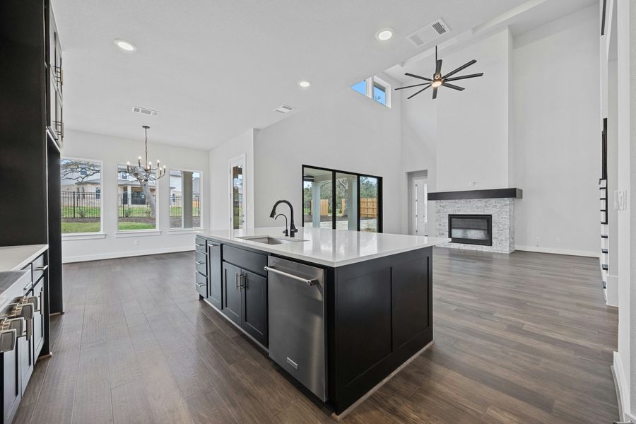 Furnished interior view inside a new home in Caliterra, Dripping Springs (Image 9).